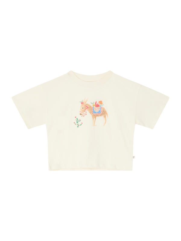 T-Shirt mit Print-Motiv Crème