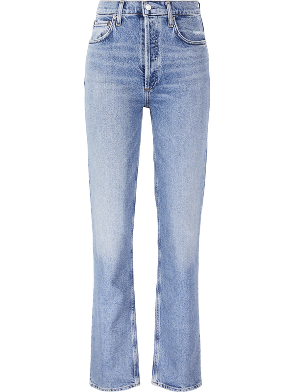 Straight-Leg Jeans '90's Pinch Waist Long' Blau