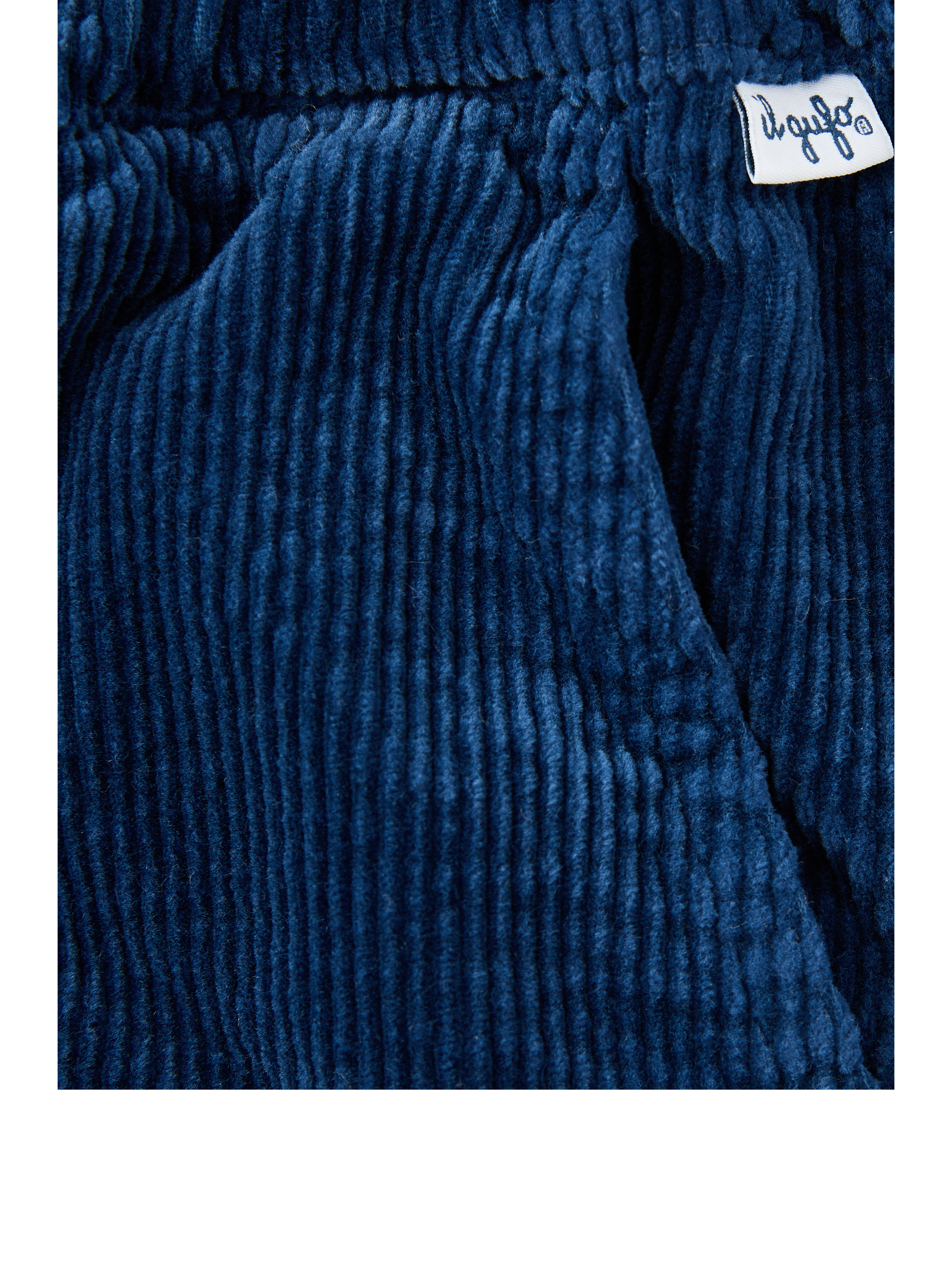 Il Gufo Blue corduroy trousers, Front view – UNGER.DE