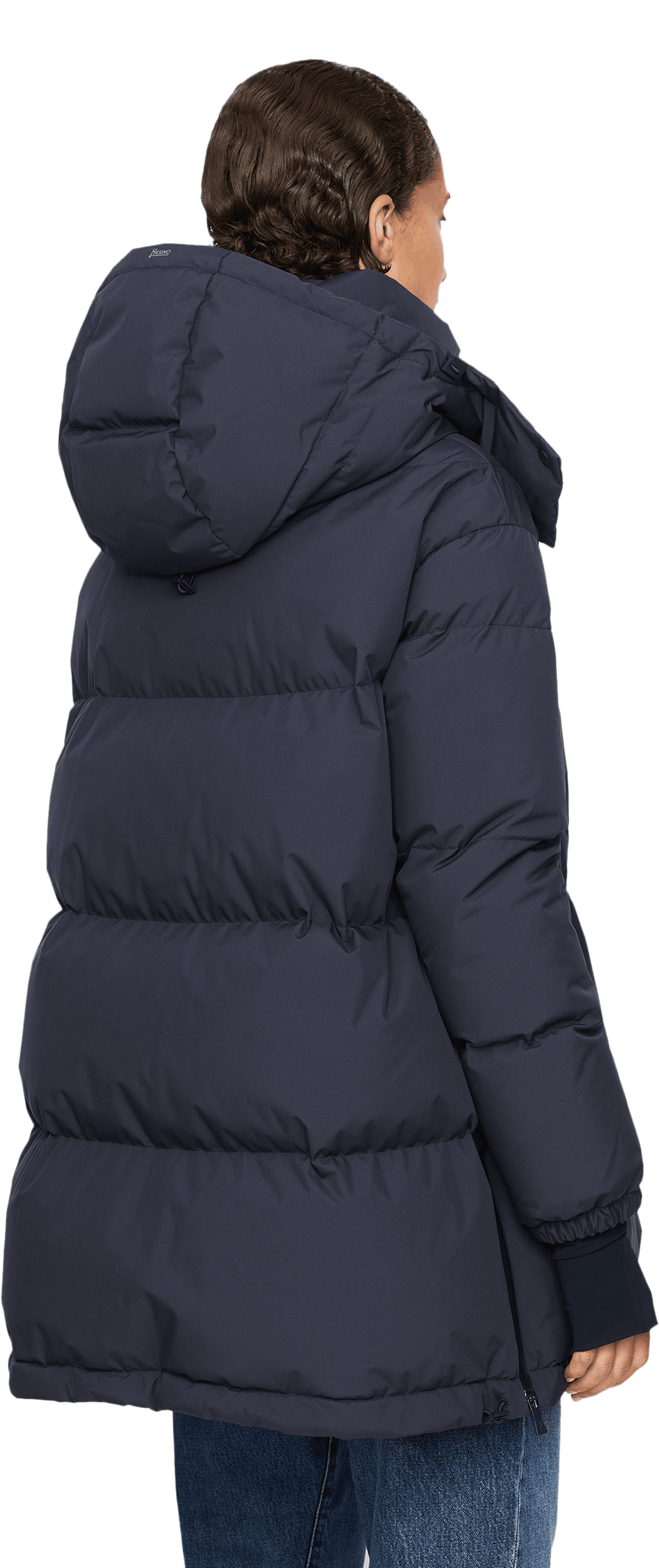 Herno Daunenjacke 'Laminar' Marineblau, Rückansicht – UNGER.DE