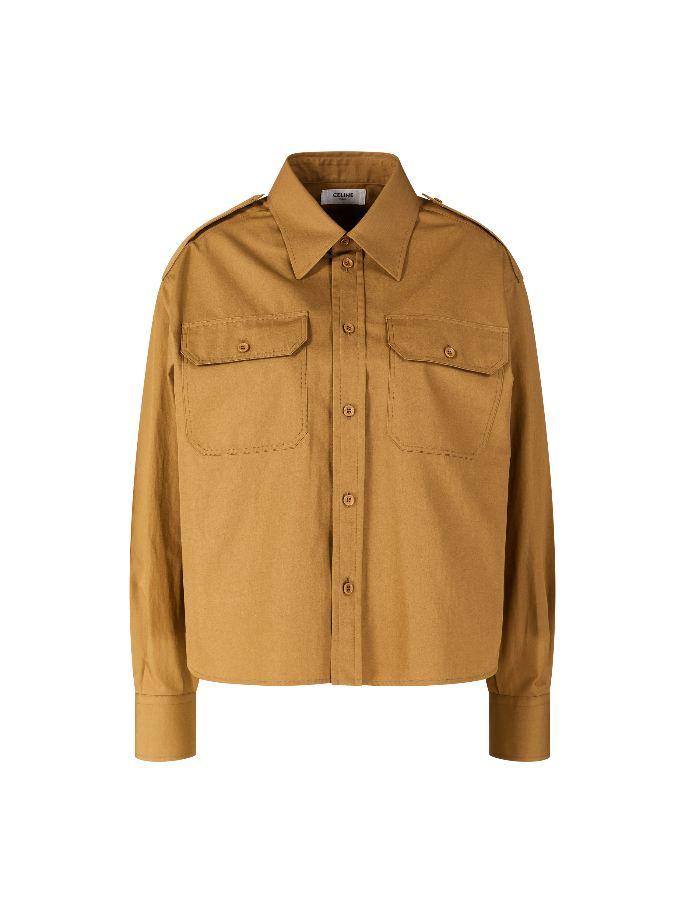 Cropped Hemd Camel