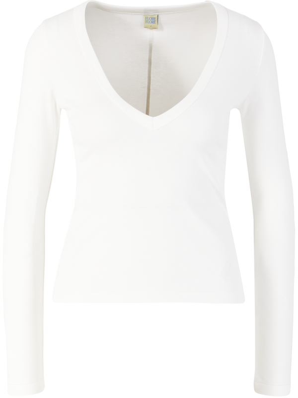Langarmshirt 'Dewi' Weiß