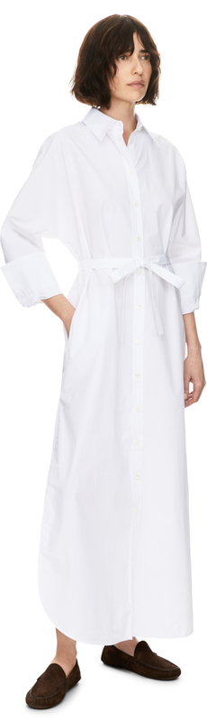 Maxikleid 'The Long Shirt' Weiß