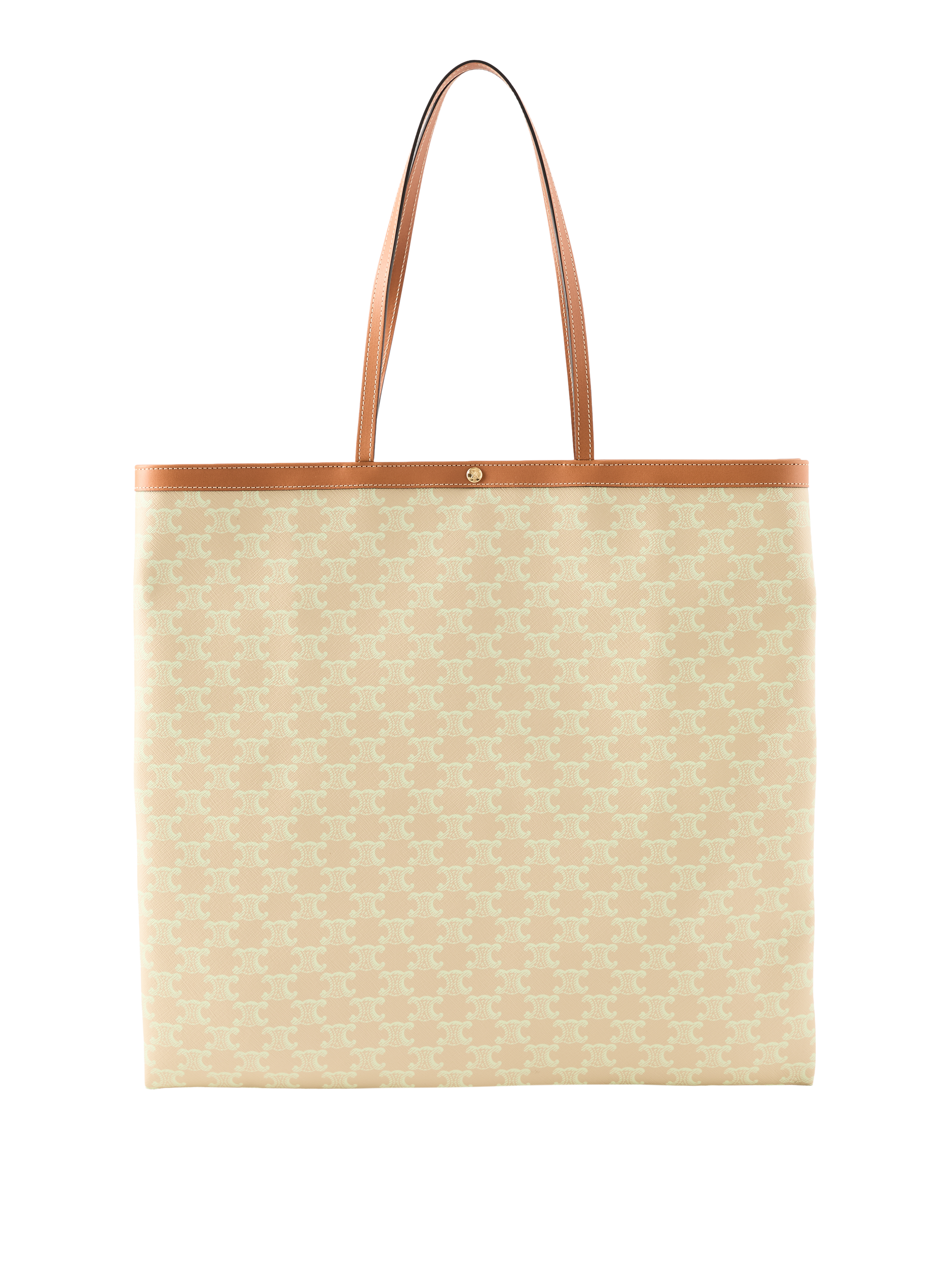 Shopper 'Large Flat' Sandcastle/Soft Lime