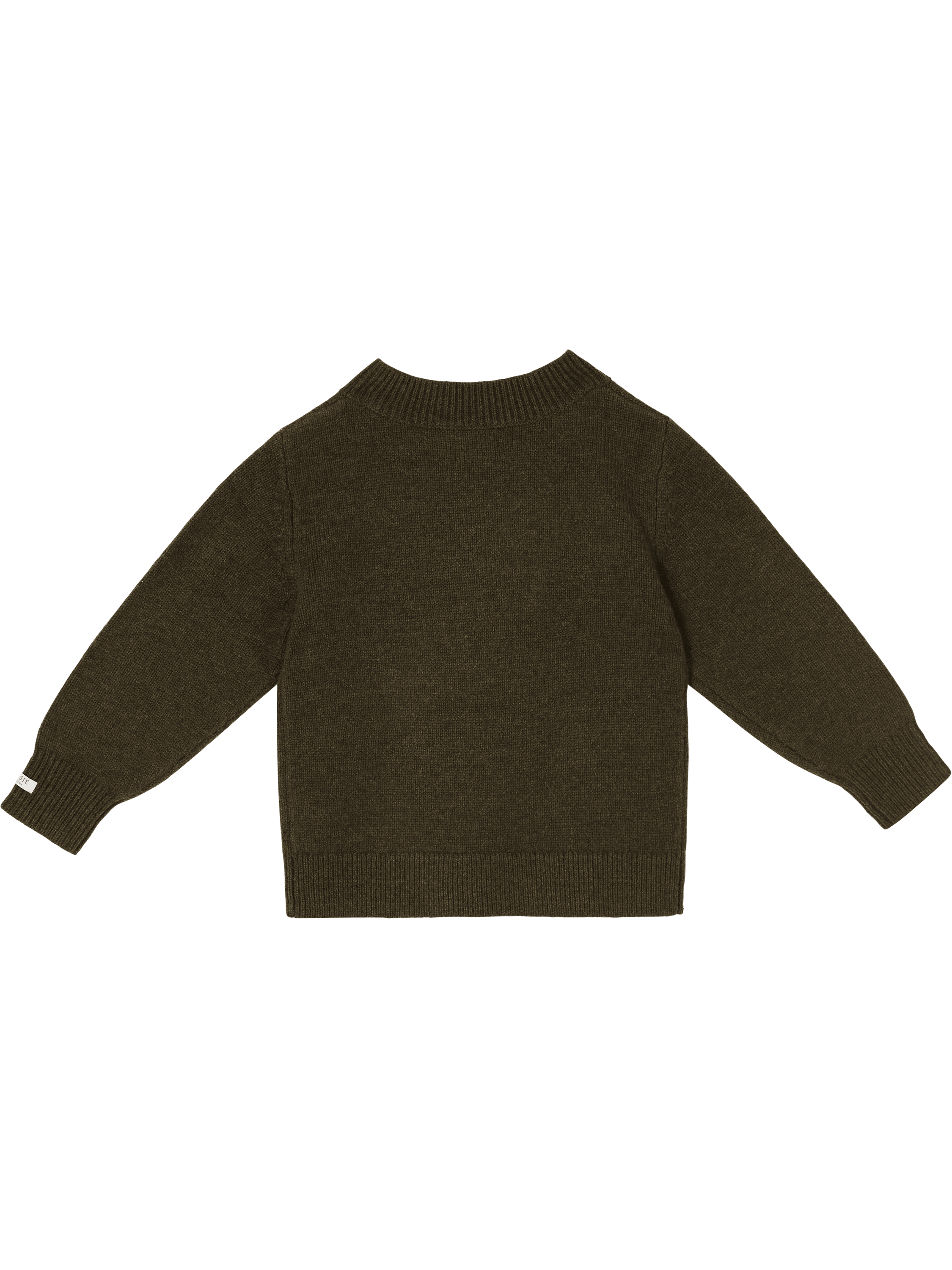 Donsje Strickpullover 'Terrier' aus Merinowolle Olivgrün – UNGER.DE