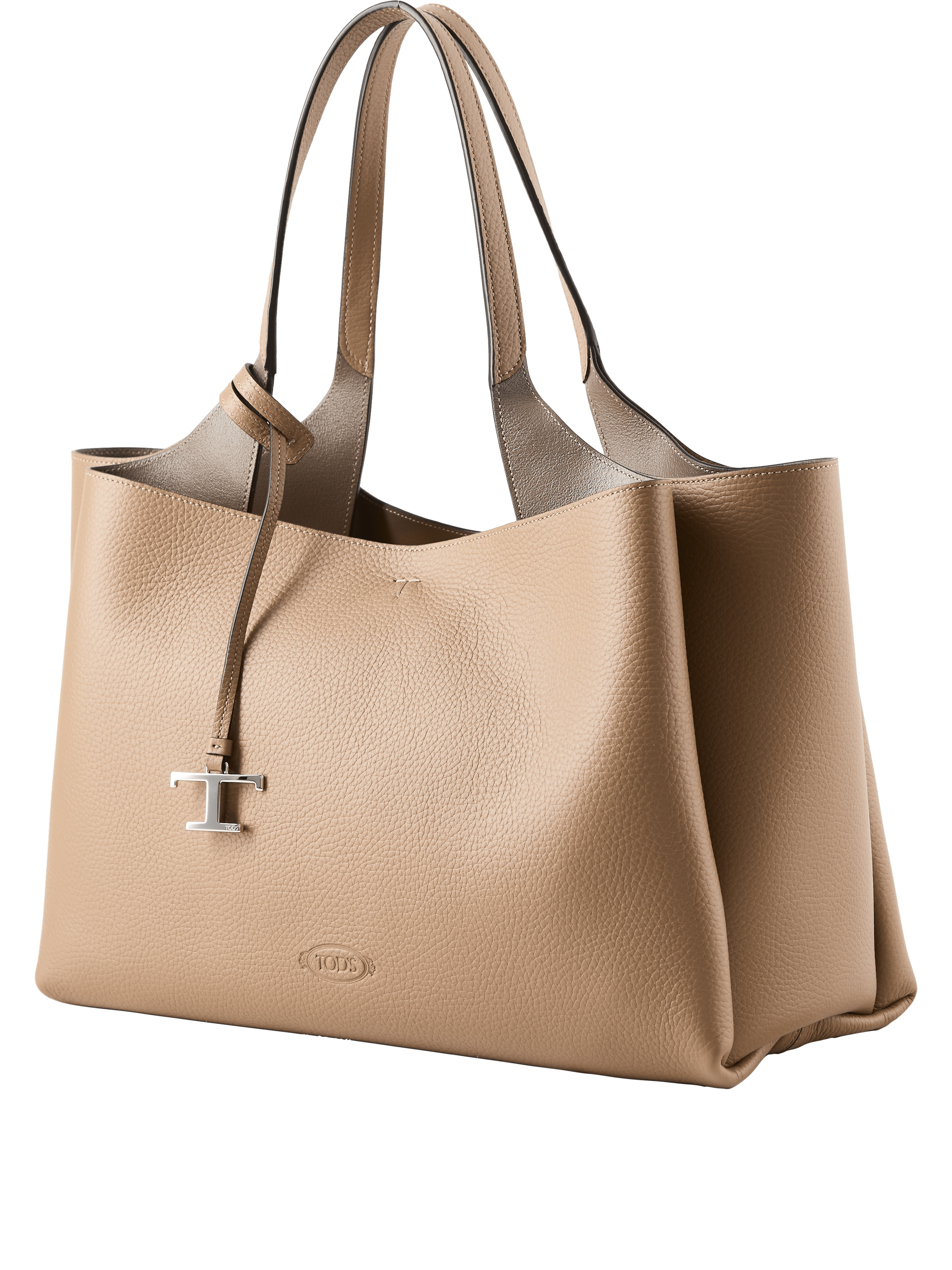TOD'S Shopper 'Apa Bag Medium' Beige, Frontansicht – UNGER.DE