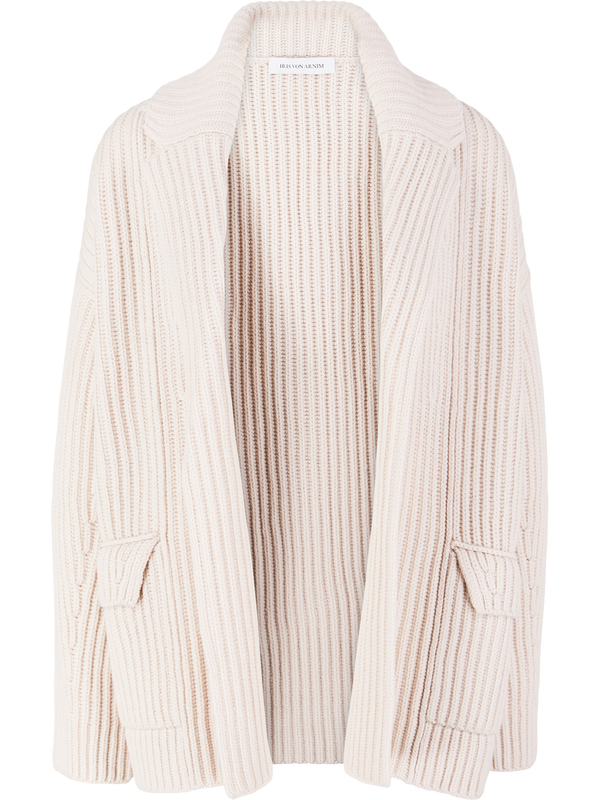 'Panea' Alabaster cashmere cardigan