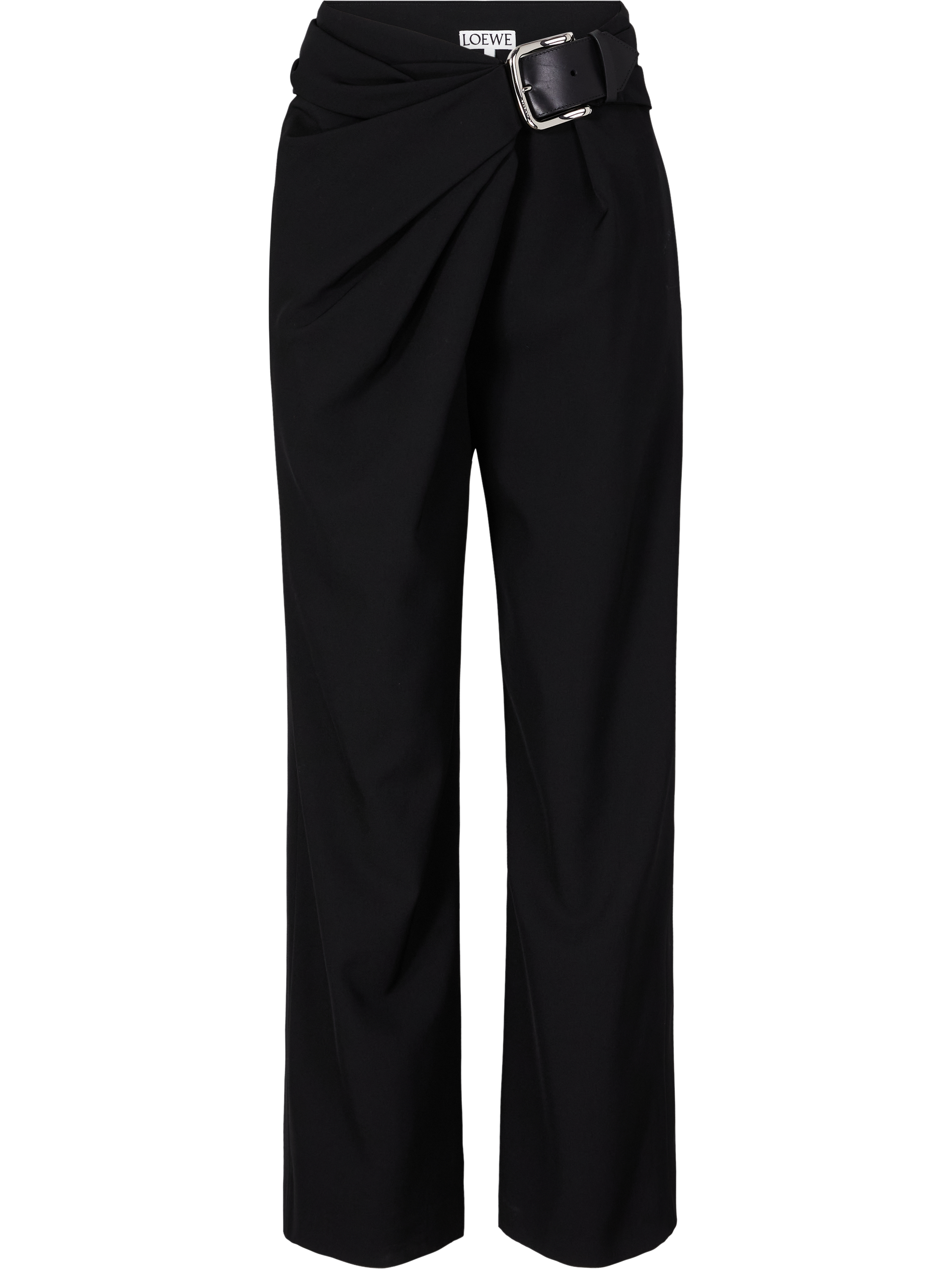 LOEWE Drapierte Wollhose Schwarz, Produktansicht – UNGER.DE