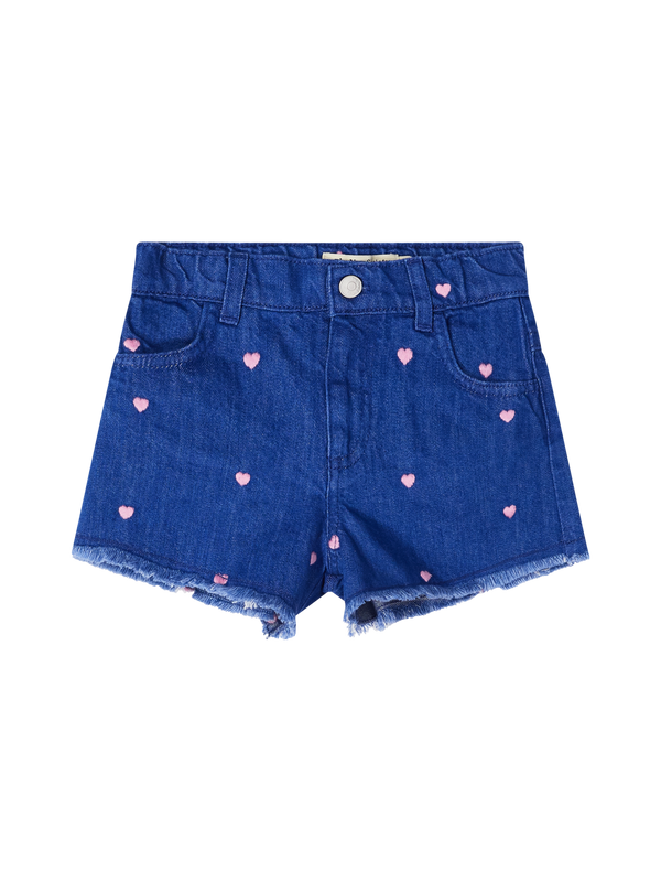 Denim-Shorts 'Hearts Light' Mittelblau