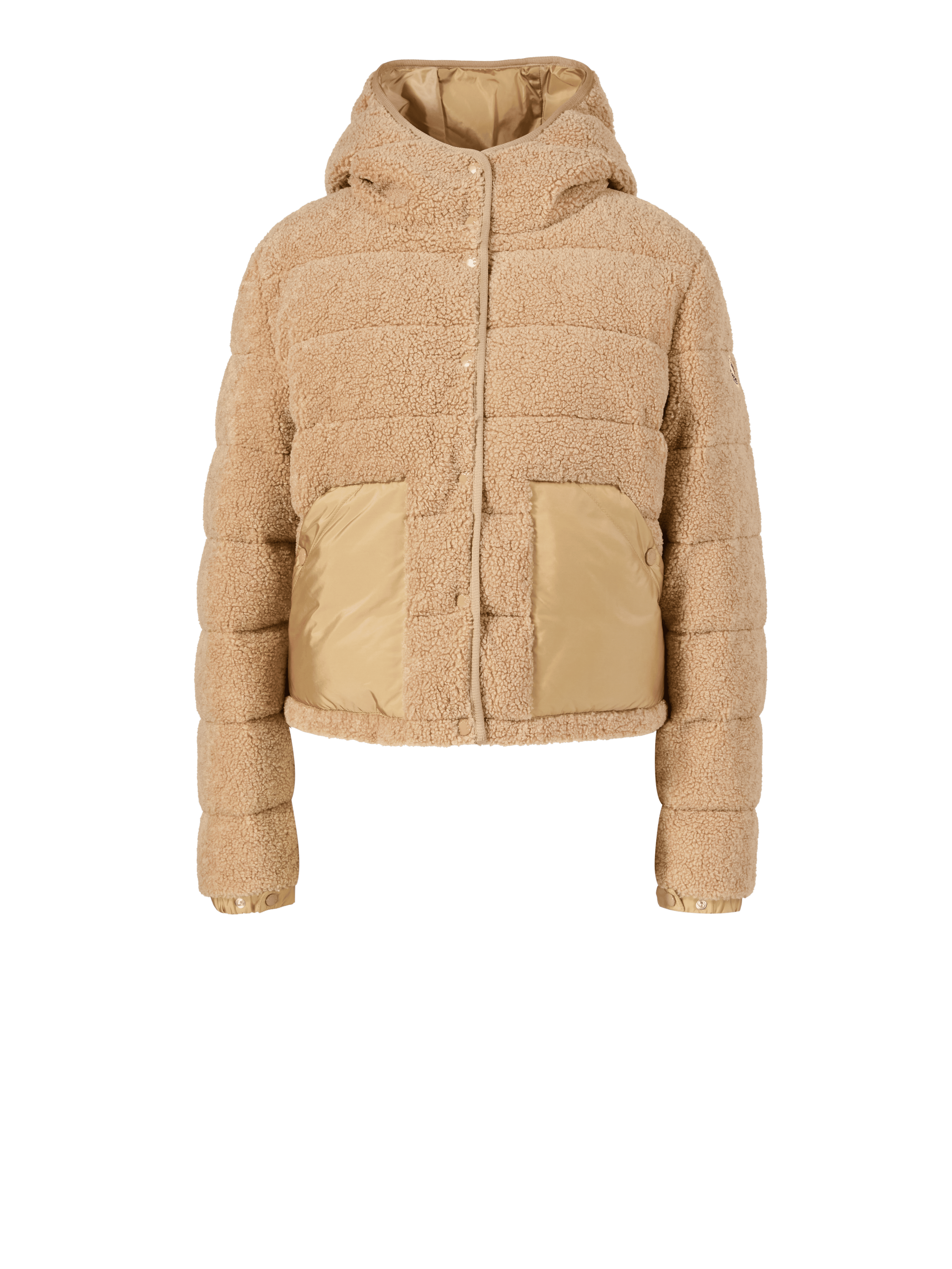 Down jacket 'Audrieu' with hood Beige