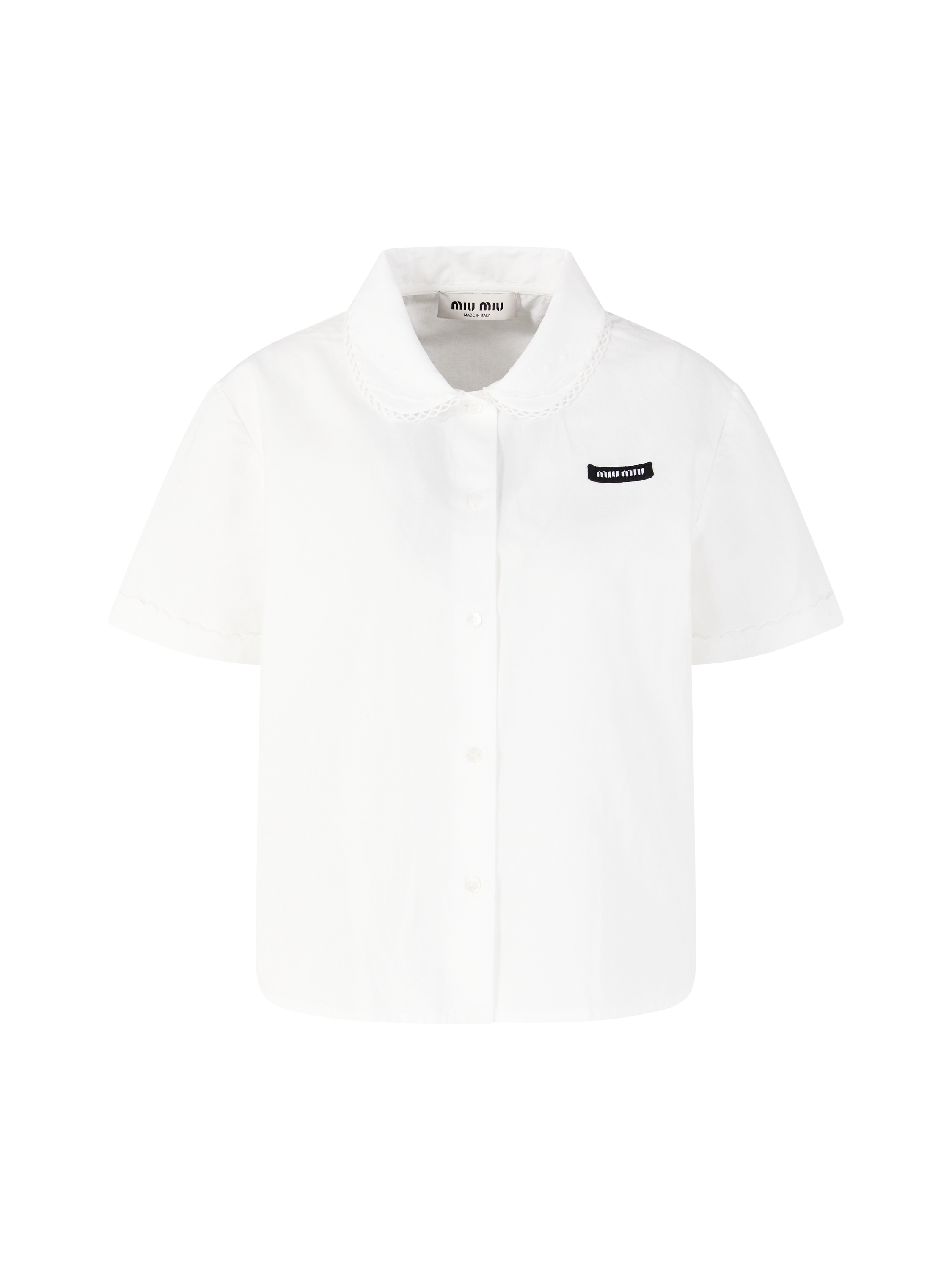 Kurzärmelige Bluse Weiß