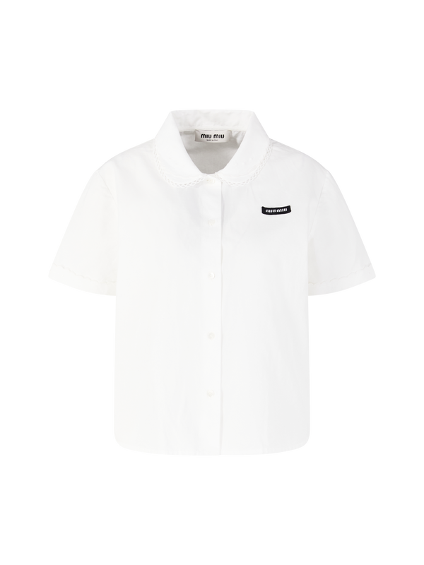 Kurzärmelige Bluse Weiß