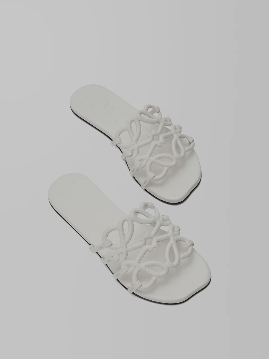 white sandals