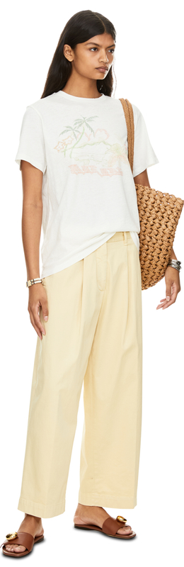 T-Shirt 'Zewel' mit Logo-Print Orange