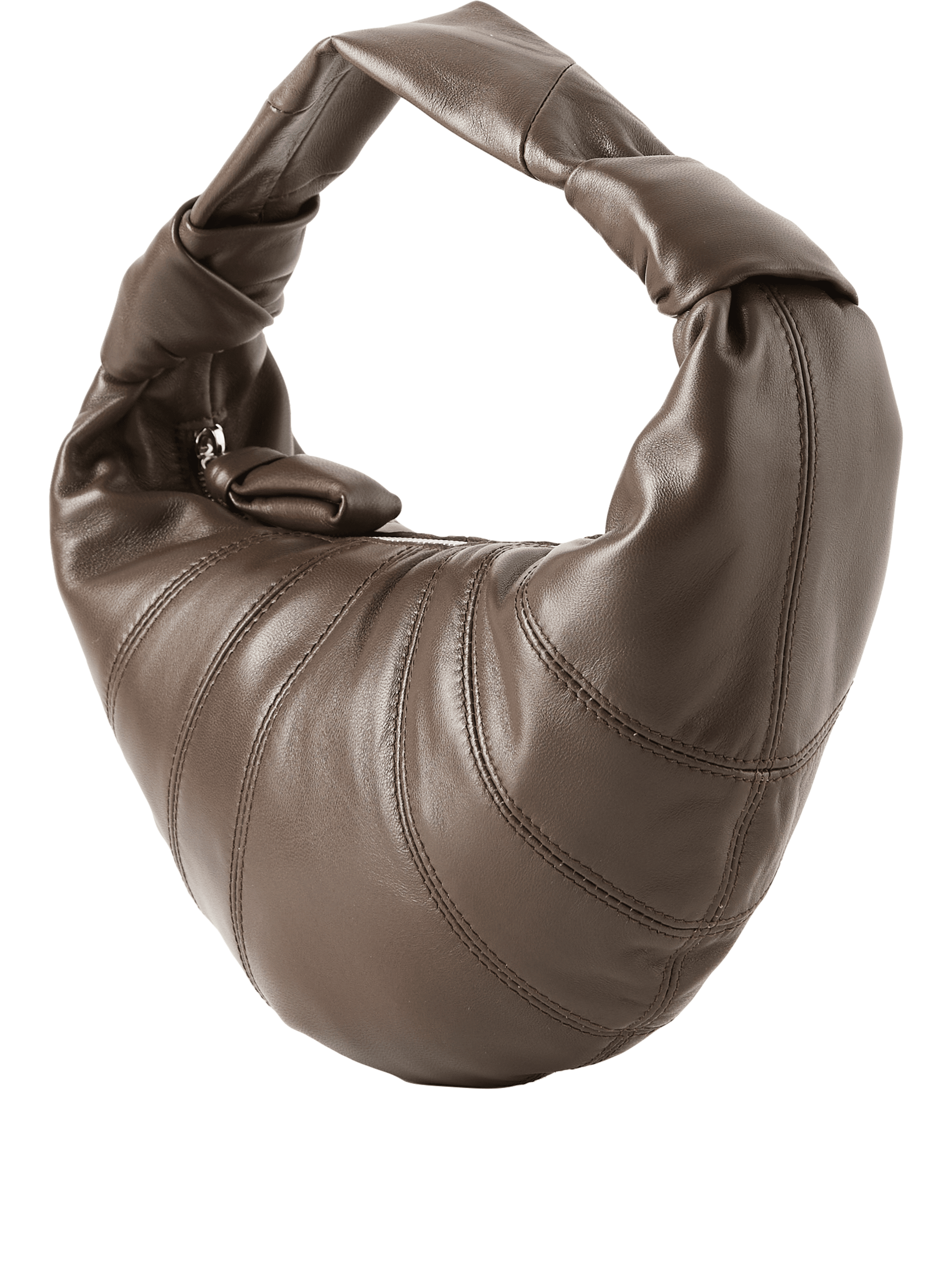 Lemaire Handtasche 'Fortune Croissant Mini' Braun, Frontansicht – UNGER.DE