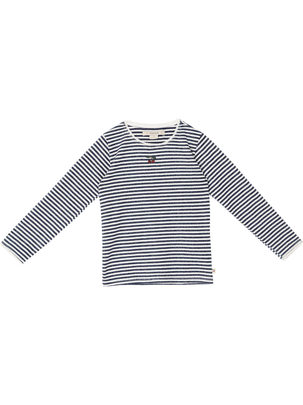 Gestreiftes Langarmshirt Blau