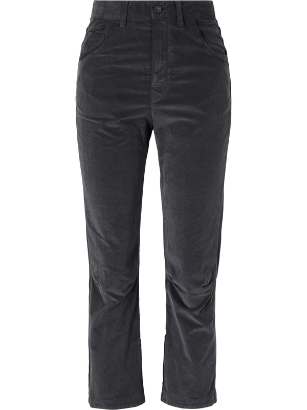 Tapered-fit corduroy trousers grey