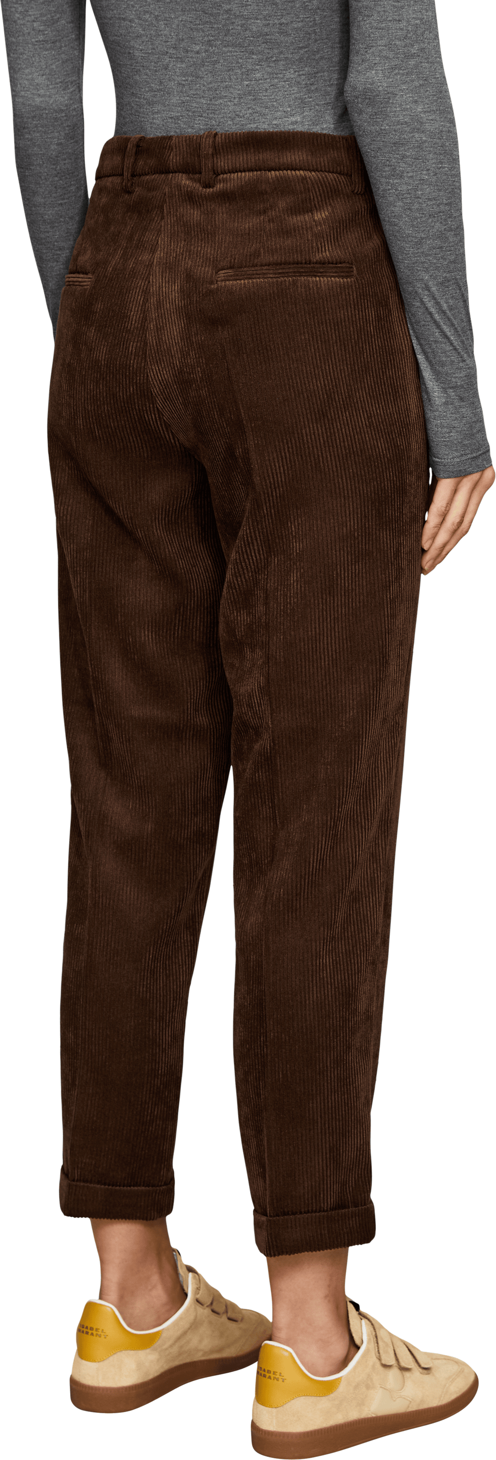 Cambio Cordhose 'Krystal' Dunkelbraun, Rückansicht – UNGER.DE