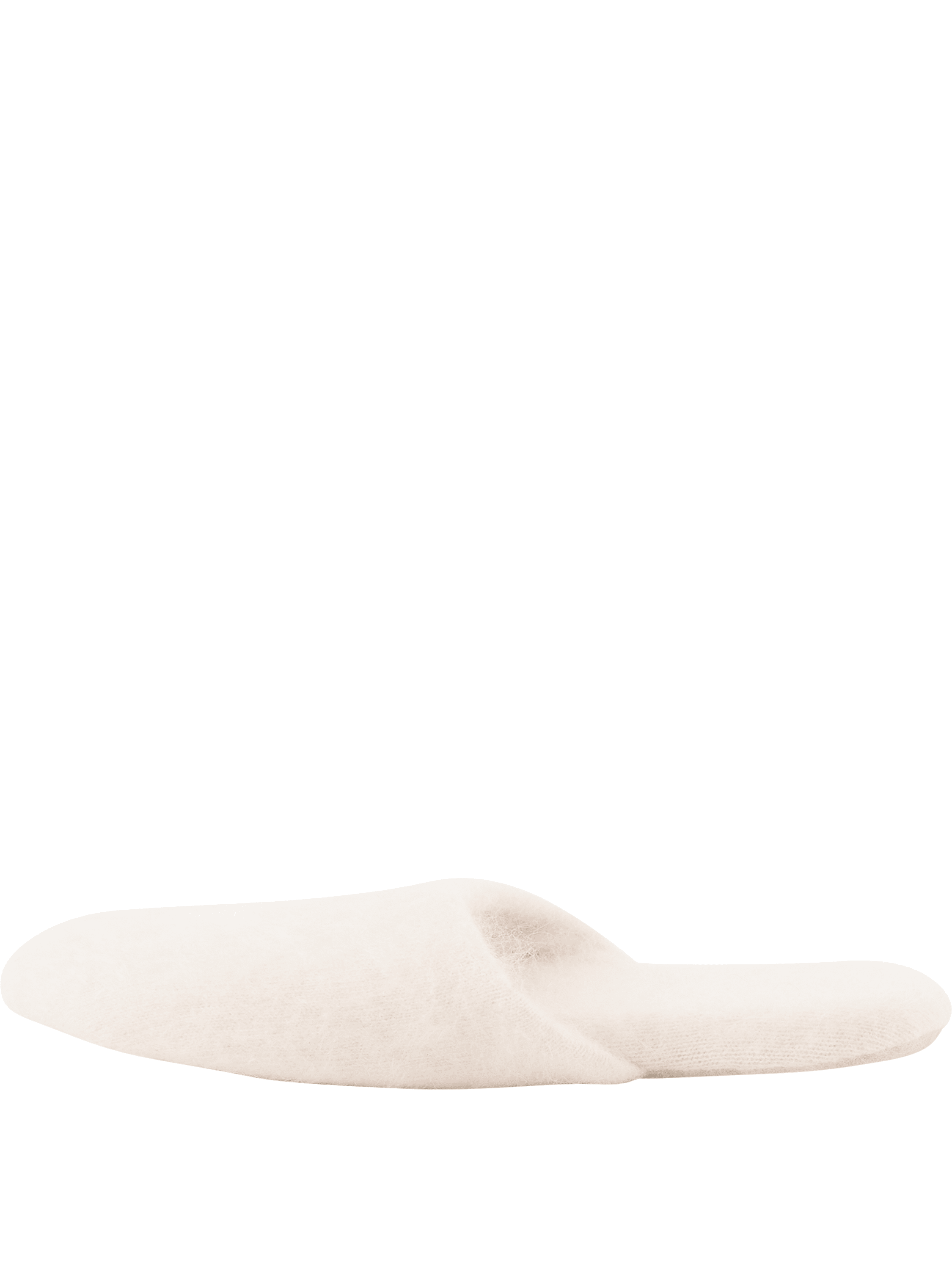 Iris von Arnim Hausschuhe 'Darika' aus gebürstetem Cashmere Alabaster, Front view – UNGER.DE