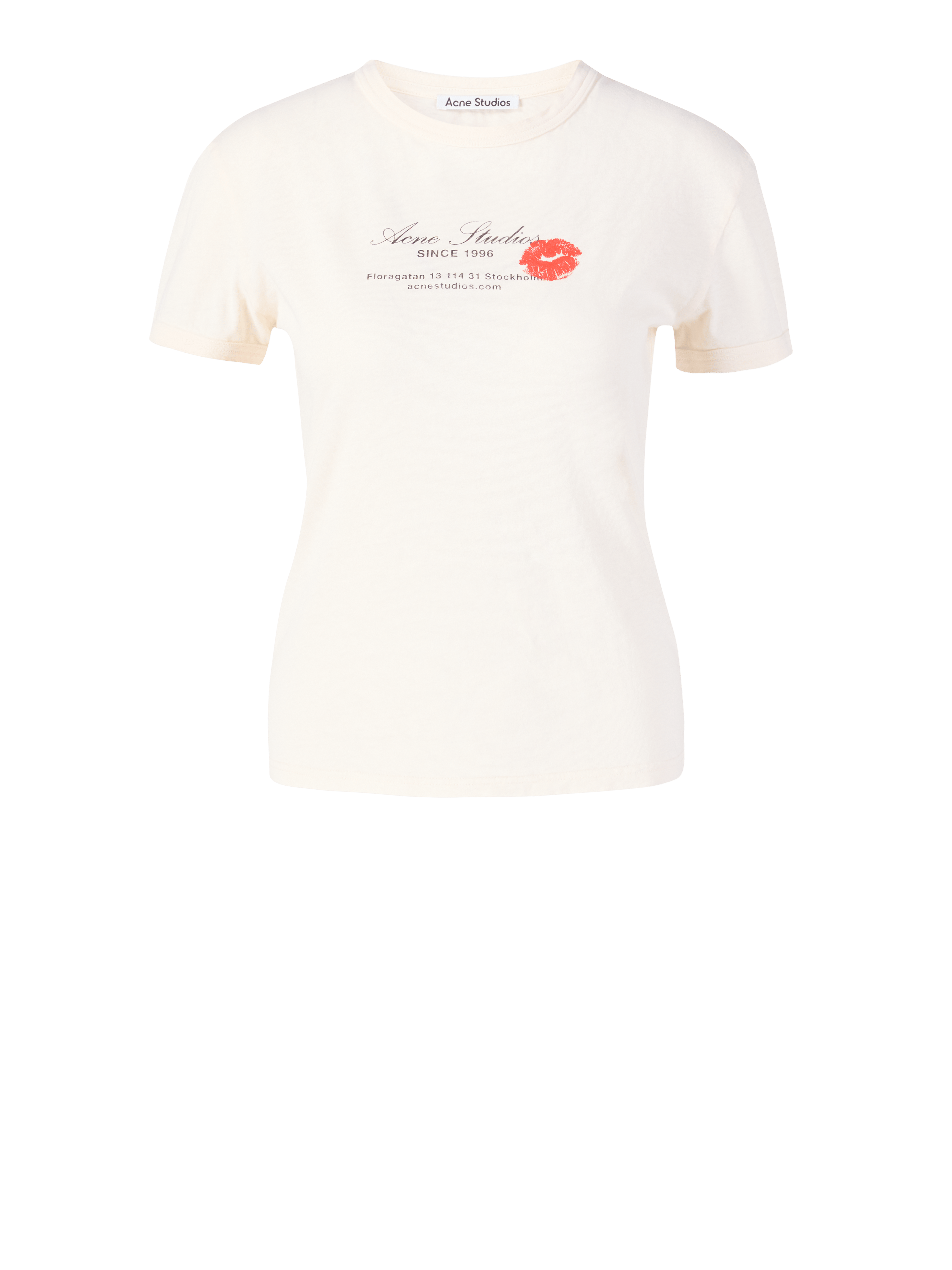 T-shirt with cream print