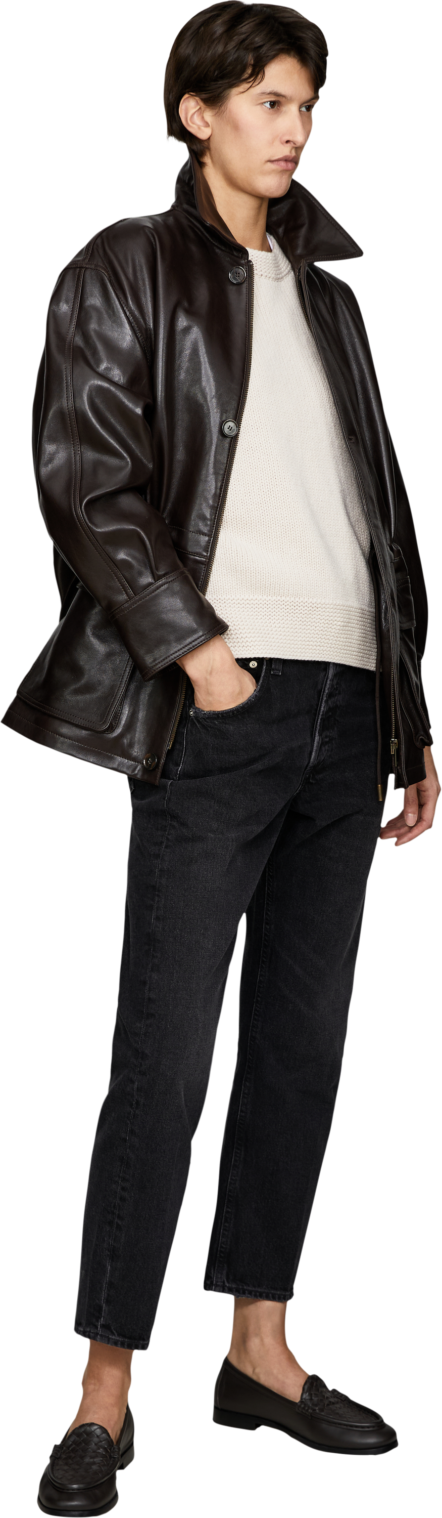 Iris von Arnim 'Peria' Alabaster cashmere jumper, Modelview – UNGER.DE