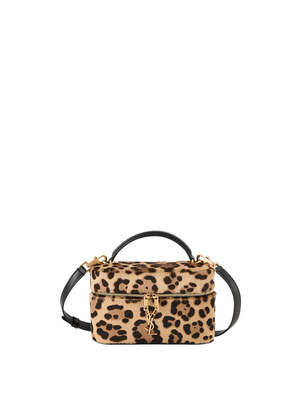 Handtasche 'Gaby' mit Leopard-Print Braun