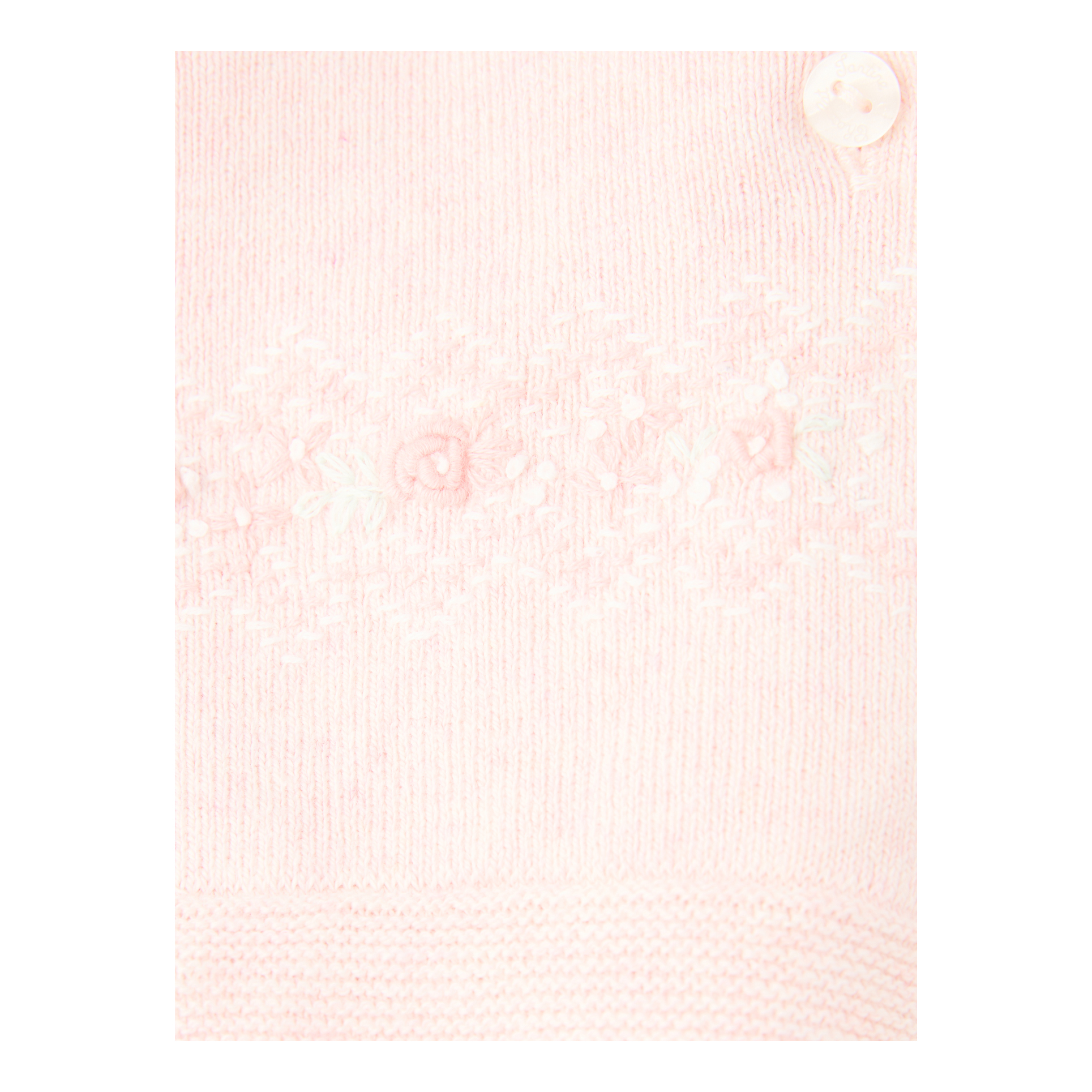 Tartine et Chocolat Dungarees with floral embroidery rose, Front view – UNGER.DE