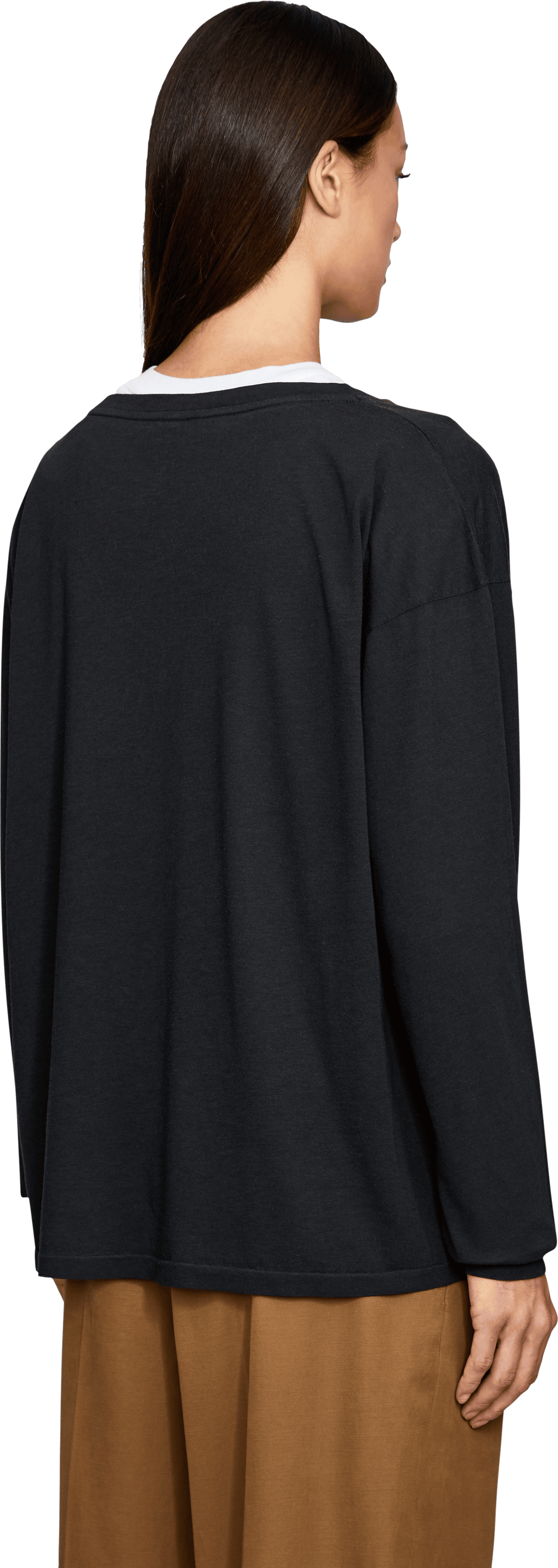 The Row 'Birket' long-sleeved T-shirt, black, Back view – UNGER.DE