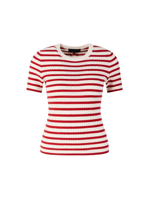 Gestreifter Cashmere-Pullover 'Alita' Rot