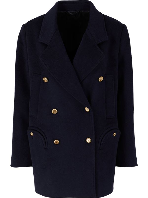 Wool-cashmere coat 'Joyme Sealady' navy blue