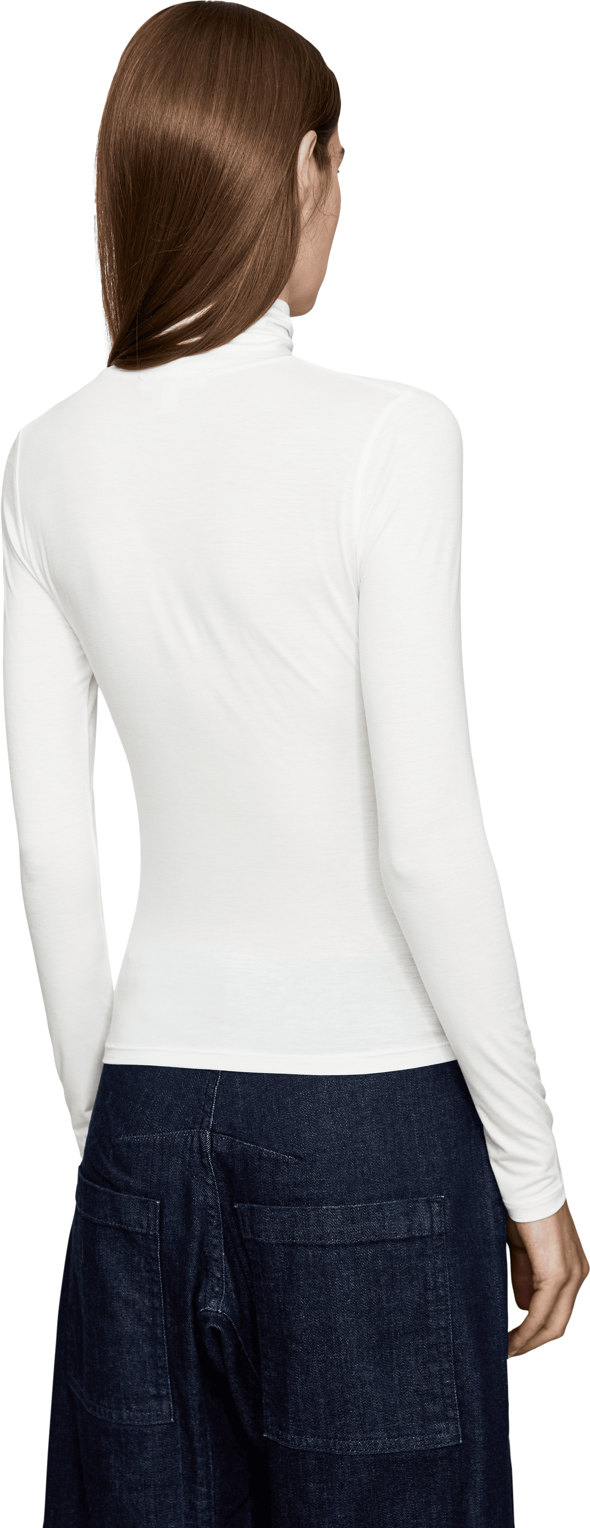 NILI LOTAN Langarmshirt 'Keria' Crème, Rückansicht – UNGER.DE