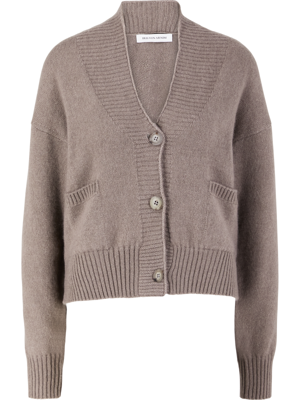 Cashmere-Seidenstrickjacke 'Kristana' Taupe
