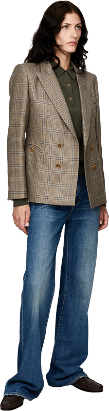 Cashmere polo jumper with decorative buttons – Thyme