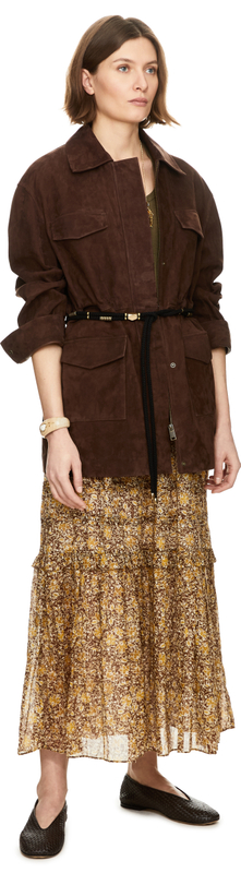 Floraler Maxirock 'Volomia' mit Volants Multi