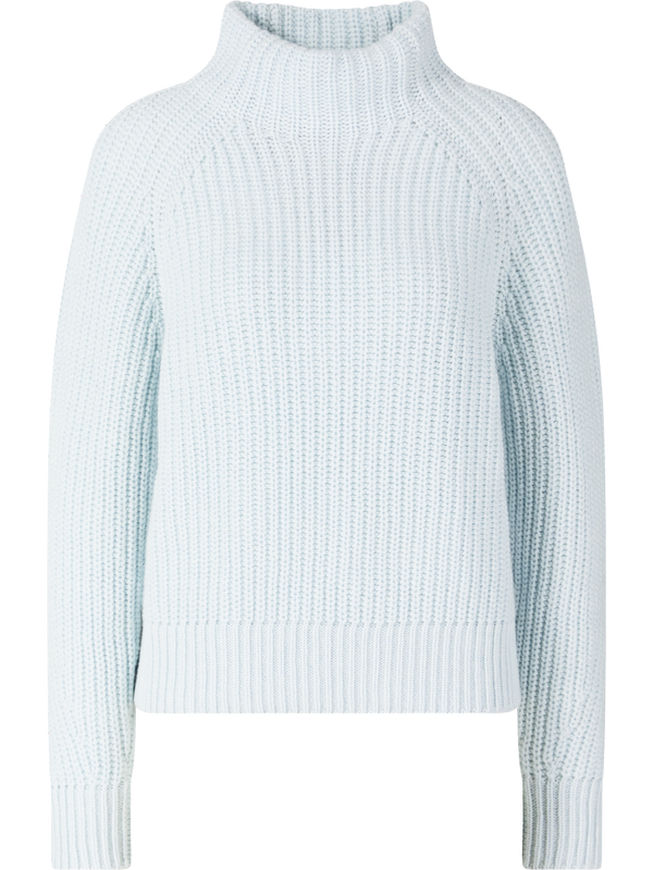 'Bardelia' cashmere jumper with stand-up collar in Glacier