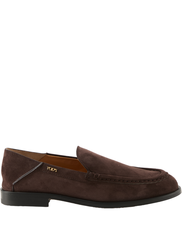 Mules aus Veloursleder Dunkelbraun