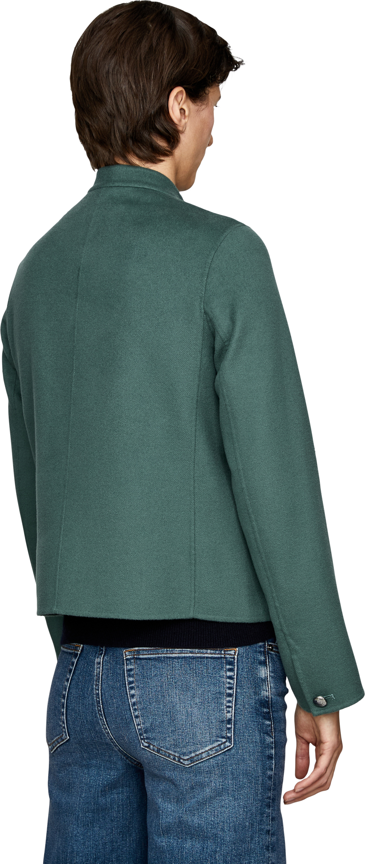 Iris von Arnim 'Jolie' Fern double-faced cashmere and wool jumper, Back view – UNGER.DE