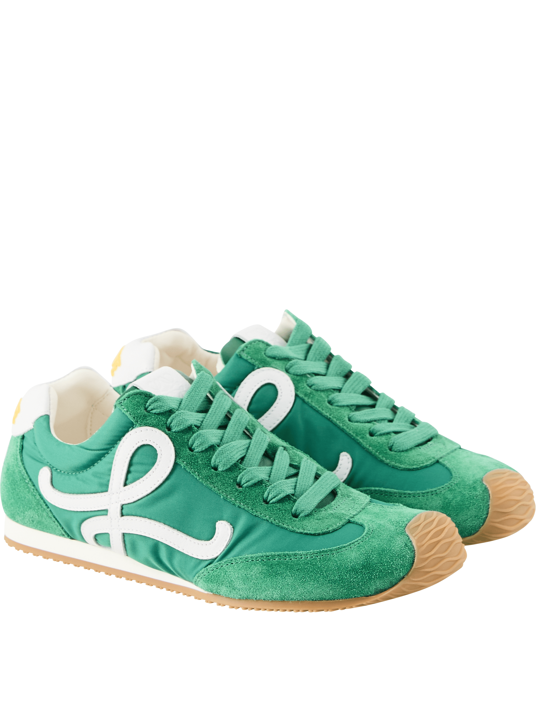 LOEWE Sneaker 'Ballet Runner 2.0' Grün/Weiß, Rückansicht – UNGER.DE