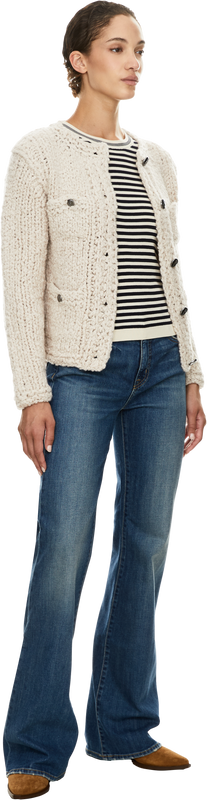 Woll-Seiden-Cashmere-Strickjacke 'Hyacinta' Alabaster
