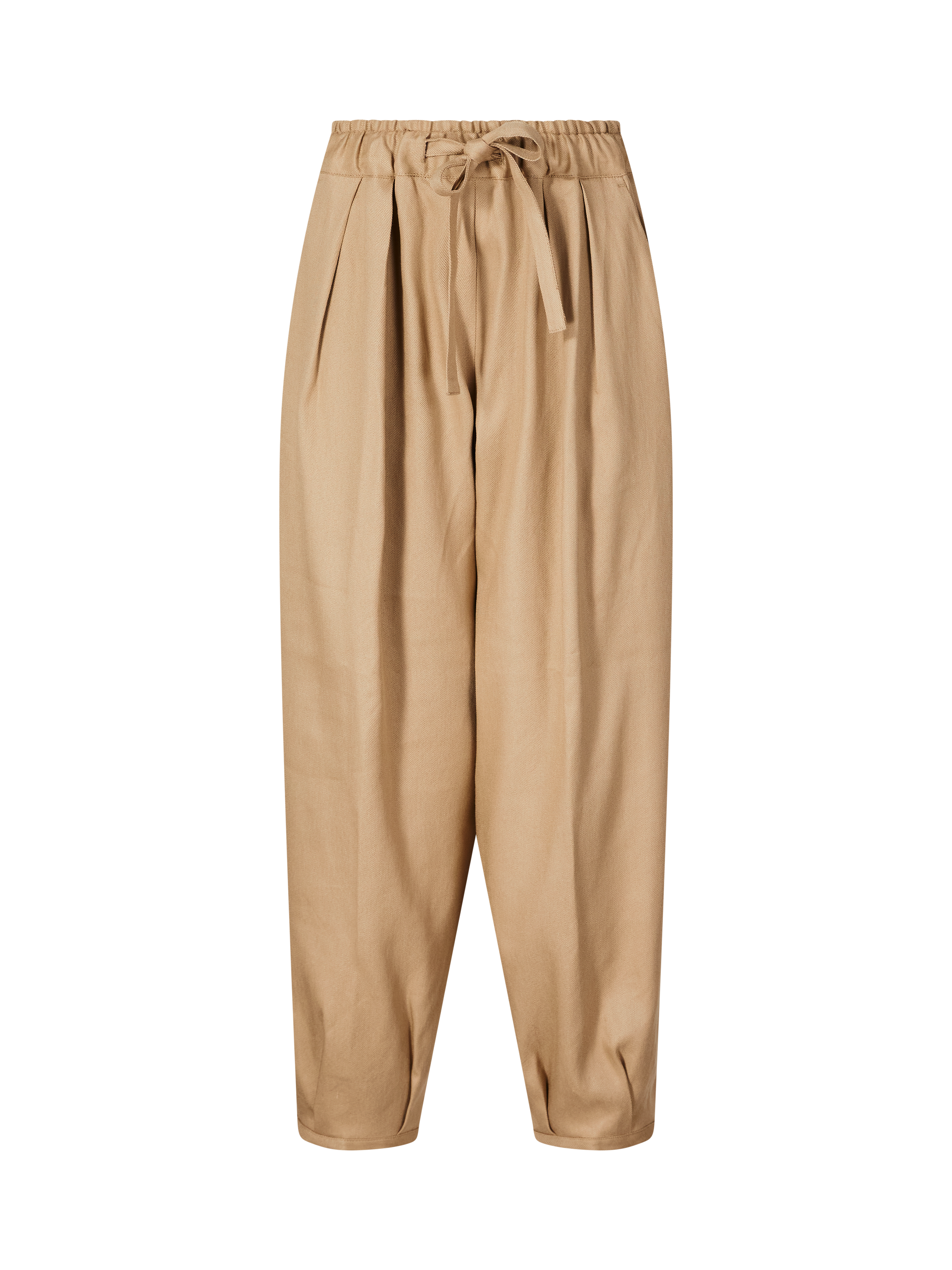 Stoffhose 'Barrel Easy' aus Leinen Beige