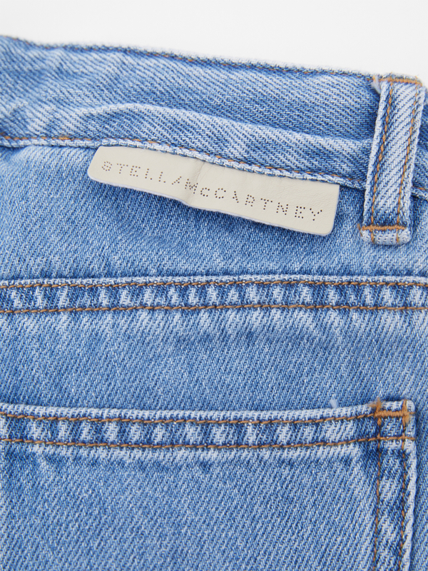 Straight-Leg-Jeans im Used-Look Hellblau