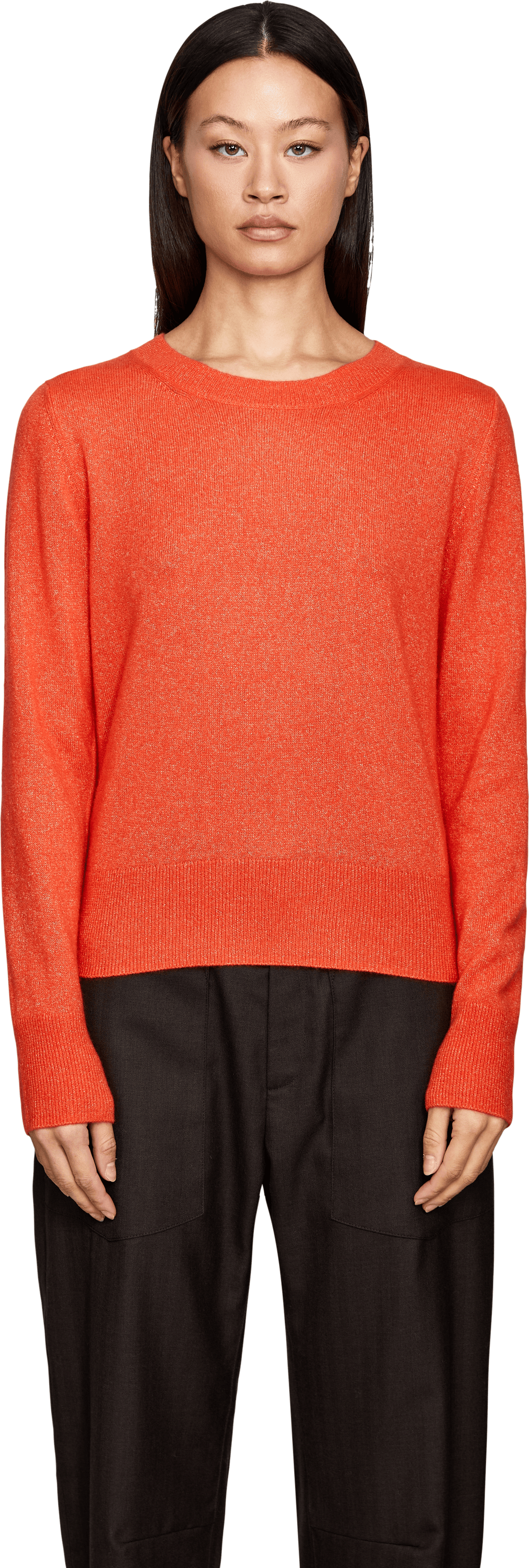 Iris von Arnim Cashmere-Seidenpullover 'NERIS 50' Chili, Frontansicht – UNGER.DE
