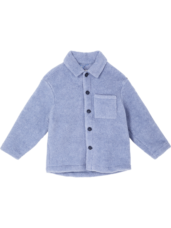 Hemdjacke aus Teddyfleece Hellblau