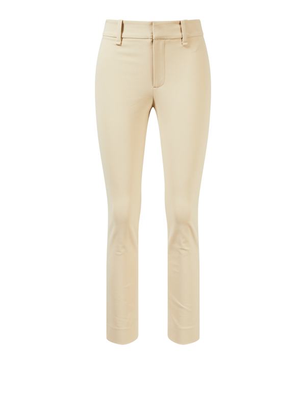 Elastische Stoffhose 'High Waist Slim Pant' Beige