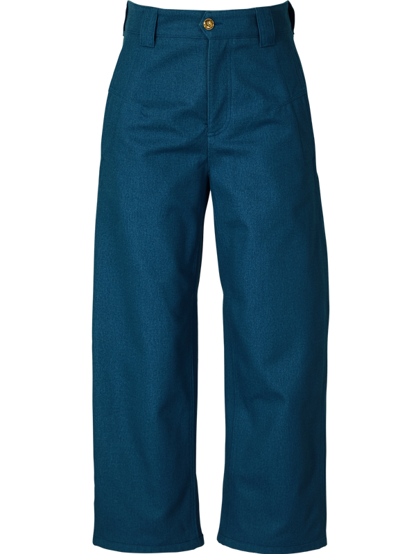 Barrel-Fit Stoffhose Blau