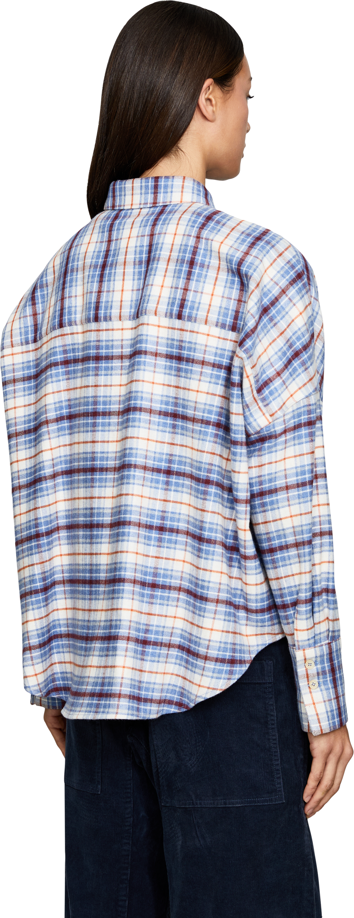 Robert Friedman Karierte Hemdbluse 'Caryl' aus Flanell Multi, Rückansicht – UNGER.DE