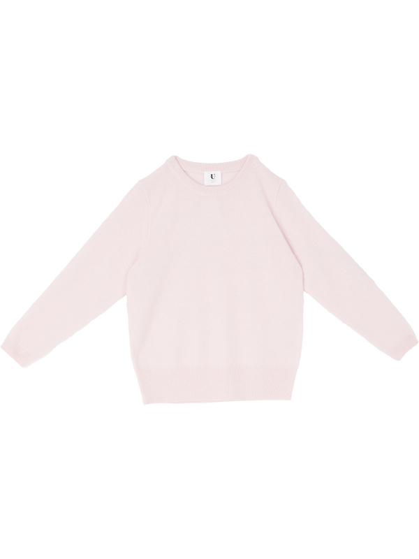 Cashmere-Rundhalspullover Rosé