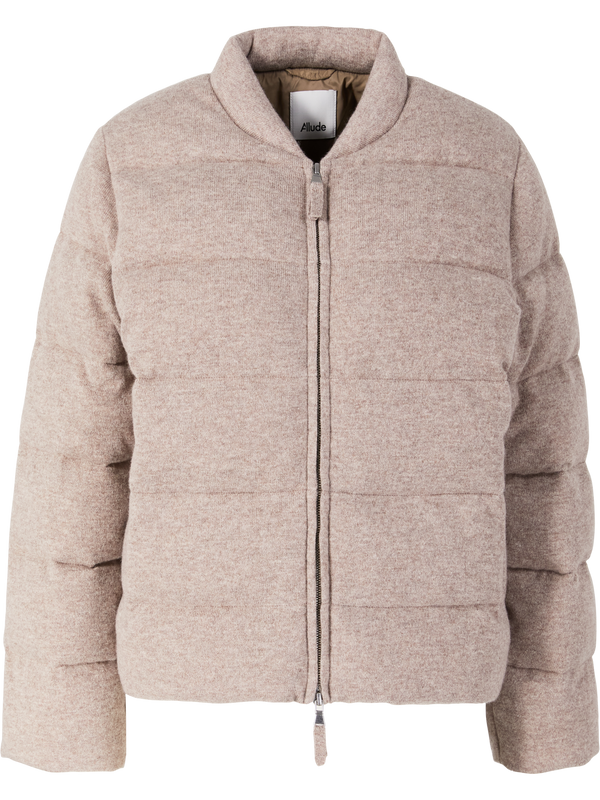 Cashmere-Jacke mit Daunenfüllung Beige