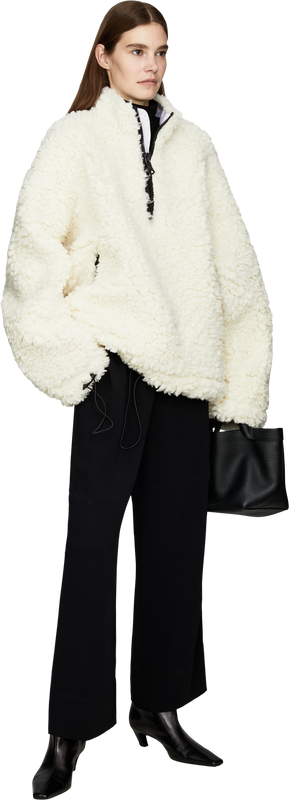 'Mark Quarter' white lambskin jacket