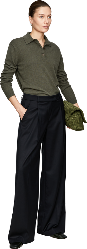 Stoffhose 'Arta Flanell' Schwarz